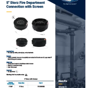 5" Storz Fire Department Connection with Screen