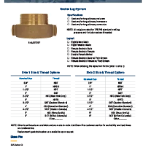 Fire Submittal Sheet- Brass Rocker Lug Adapters
