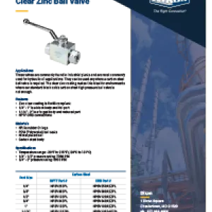Clear Zinc Ball Valve