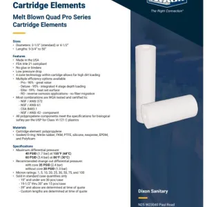 DF-Series Cartridge Elements - Melt Blown
