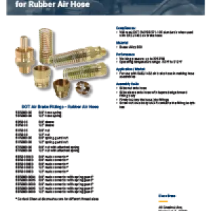 DOT Air Brake Fittings for Rubber Air Hose