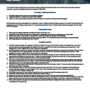 Air and Vacuum Relief Tank Vent Valve Instructions