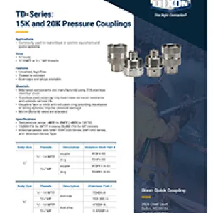 TD-Series 15K and 20K Pressure Couplings