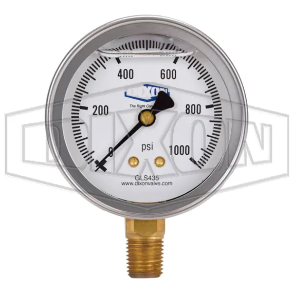 Liquid Filled Lower Mount Stainless Case Gauge