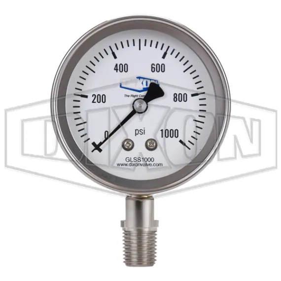 Stainless Liquid Filled Lower Mount Gauge