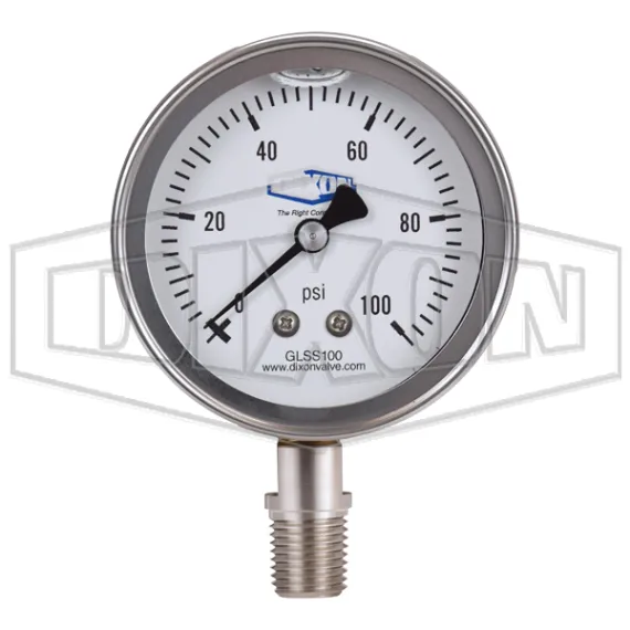 Stainless Liquid Filled Lower Mount Gauge