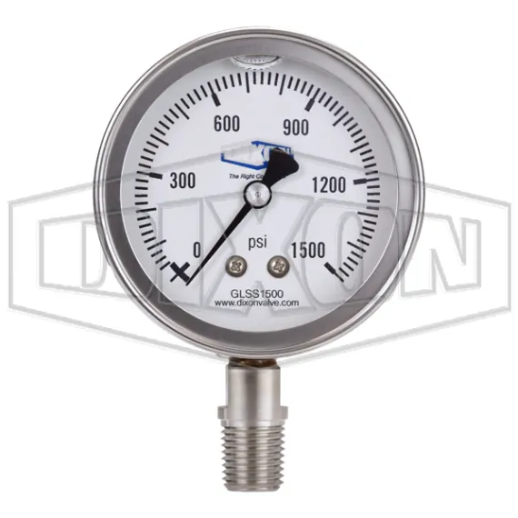 Stainless Liquid Filled Lower Mount Gauge