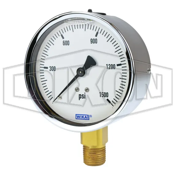 Brass Liquid Filled Lower Mount Gauge