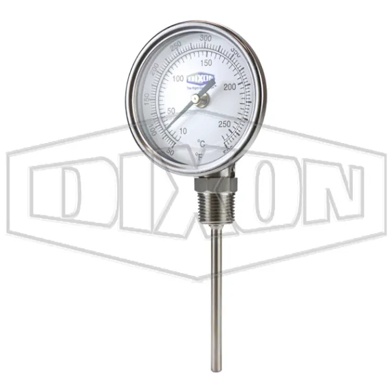 Model 31 Bi-Metal Bottom Connected 90° Angle 3" Face Thermometer