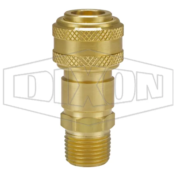 D-Series Pneumatic Automatic Male Threaded Coupler