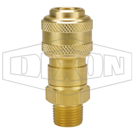 D-Series Pneumatic Automatic Male Threaded Coupler