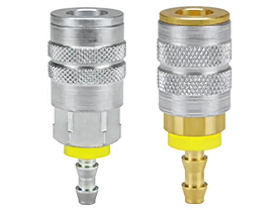 F-Series Pneumatic Manual Push-Loc Hose Barb Coupler