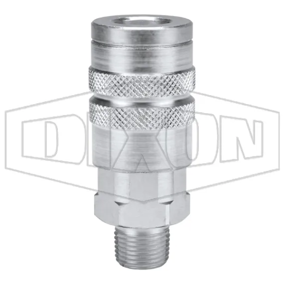 F-Series Pneumatic Manual Male Threaded Coupler