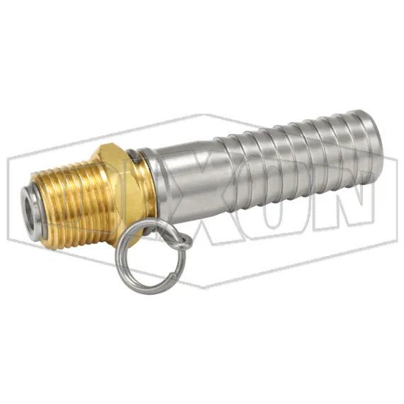 Straight Swivel x Hose Shank Connector for Spray Gun