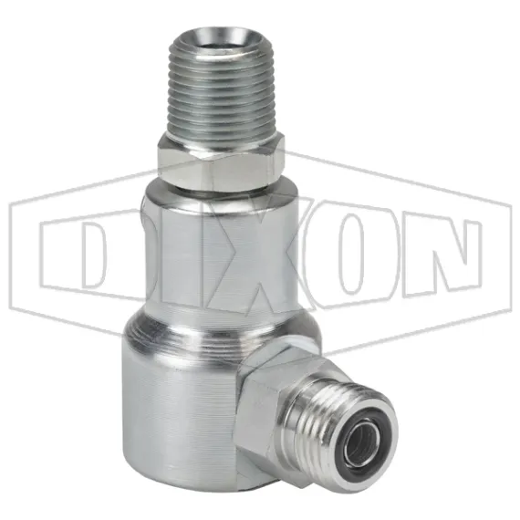 Super Swivels® Male NPTF x Male Face Seal 90° Elbow