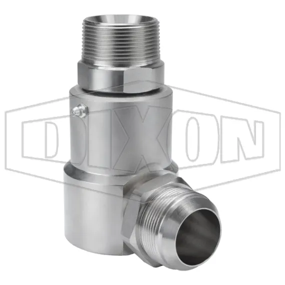 Super Swivels® Male NPTF x Male JIC 37° 90° Elbow Inline Swivel