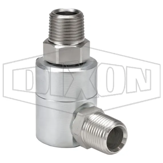 Super Swivels® Male NPTF x Male NPTF 90° Elbow Inline Swivel