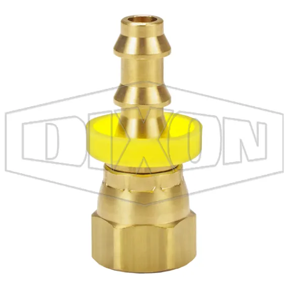 Female 45°SAE/37°JIC Swivel x Push-on Hose Barb