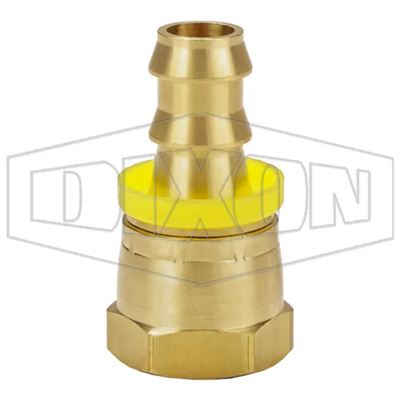 Female 45°SAE/37°JIC Swivel x Push-on Hose Barb