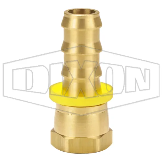 Female 45°SAE/37°JIC Swivel x Push-on Hose Barb