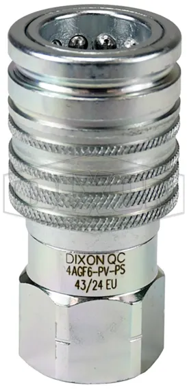 AG-Series Agricultural Push-Pull Poppet Valve Female Threaded Coupler