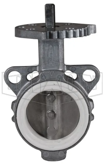 Butterfly valve with integrated notch plate
