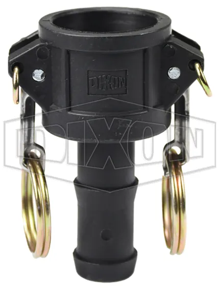 Glass-Filled Polypropylene Cam & Groove Type C Coupler x Hose Shank