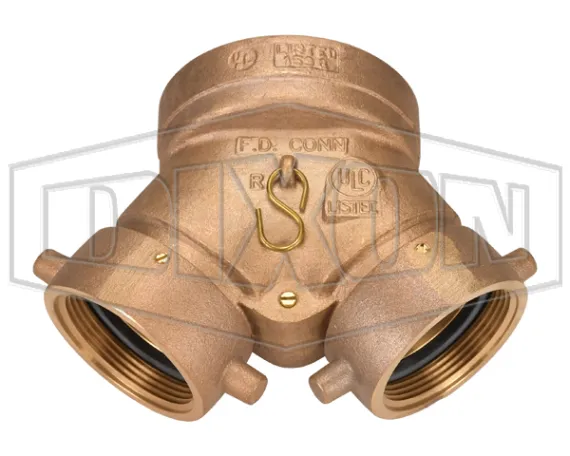 Single Clapper Siamese Connection Back Outlet