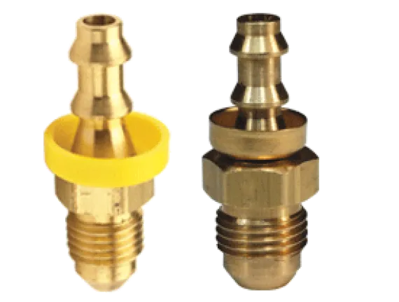 2 male push on hose barb connectors