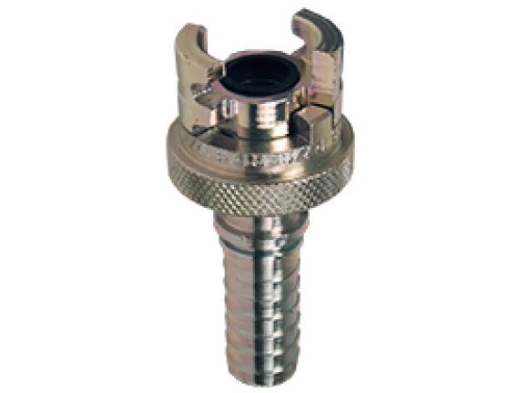 dqc p series thor interchange coupler hose end barb with knurled flanged sleeve