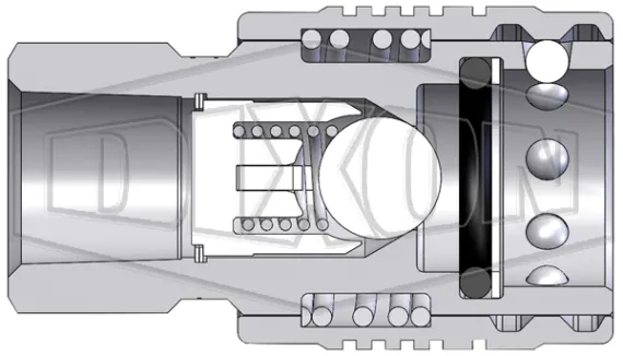 ag series push pull ball valve coupler_4agf4-ps cutaway cad model