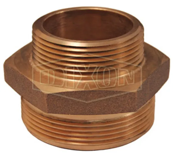 brass double male hex nipple
