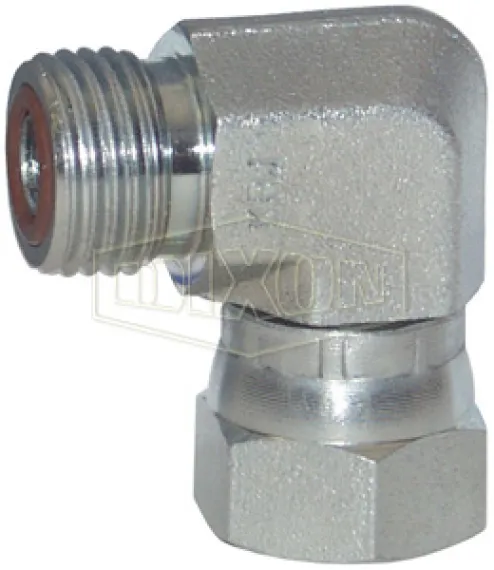 Male Flat Face x Female Swivel Nut 90° Elbow
