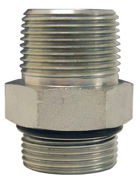 hydraulic fittings sae o-ring boss x male nptf adapters zinc plated steel 