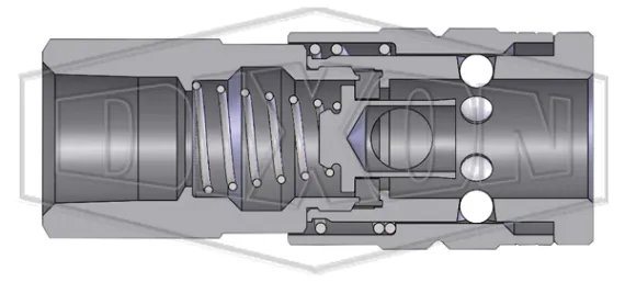 f series pneumatic manual female threaded coupler