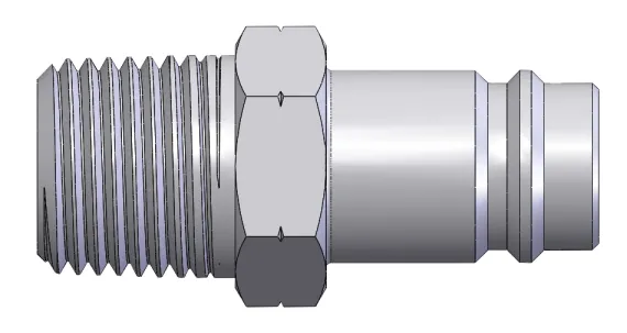 cj series pneumatic male threaded plug full cutout