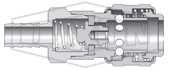 pneumatic automatic standard hose barb coupler