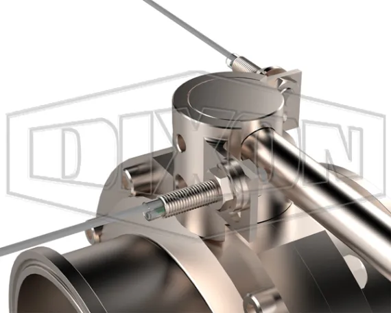 lockout handle for butterfly valve with prox