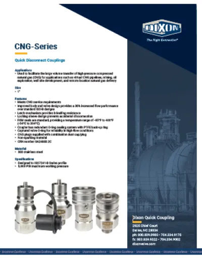 CNG-Series Quick Disconnect Couplings