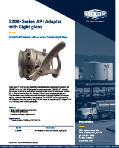 5200 Series API Adapter With Sight glass