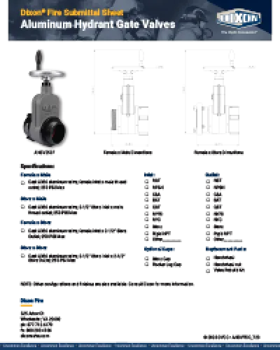 Aluminum Hydrant Gate Valves