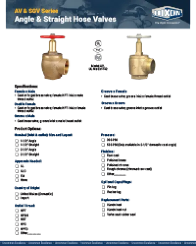 Angle & Straight Hose Valves