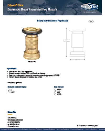 Heavy Duty Industrial Fog Nozzle