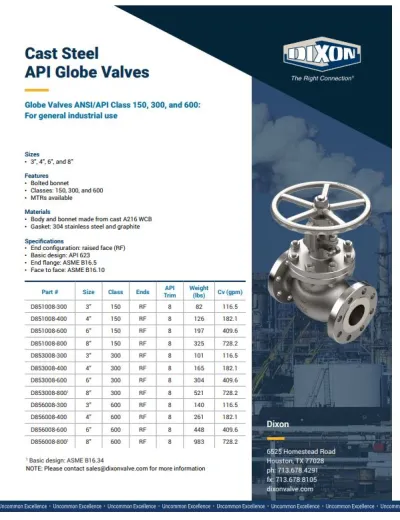 Cast Steel API Globe Valves