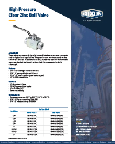 Clear Zinc Ball Valve