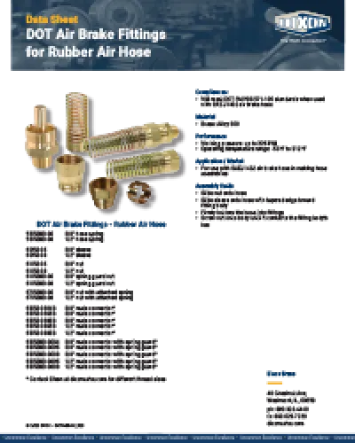 DOT Air Brake Fittings for Rubber Air Hose