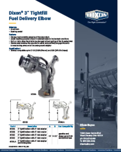 Dixon® 3” Tightfill Fuel Delivery Elbow