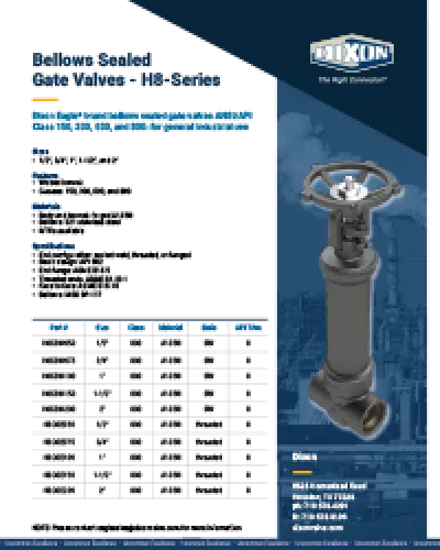 H8 Series Bellows Seal Valves