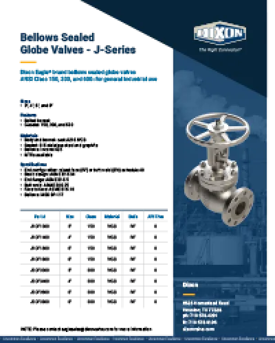 J Series Cast Steel Bellows Seal Globe Valves