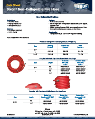 Dixon® Non-Collapsible Fire Hose